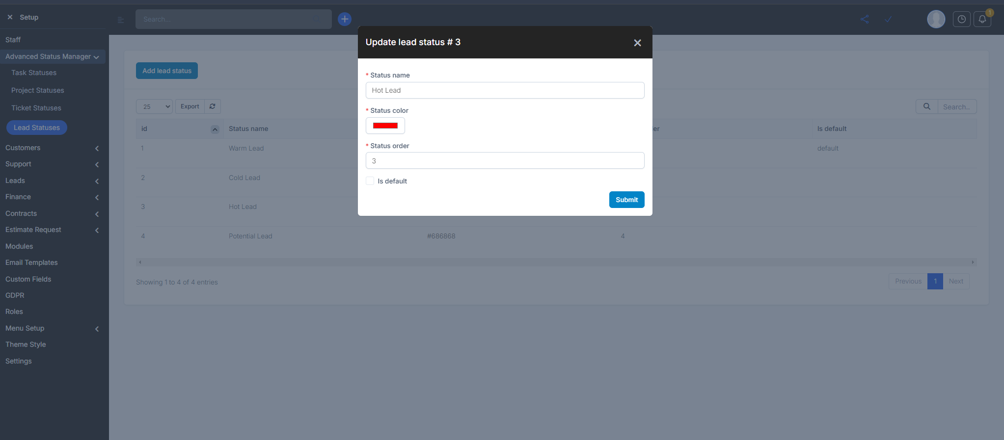Advanced Status Manager For Perfex Crm By Unlimitechdev Codecanyon Advanced Status Manager For Perfex Crm By Unlimitechdev Codecanyon